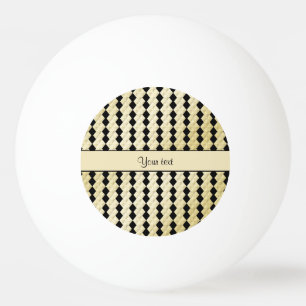 Elegantes Schwarzes u. Imitat-Goldsymmetrische Tischtennisball