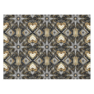Elegantes Schwarzes und Gold Tischdecke