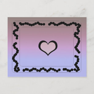 Elegantes Schwarzes und Lila Design Postkarte