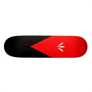 Elegantes Schwarzes und Rotes Dreieck Skateboard