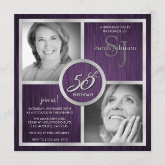 Elegantes schwarzes und silbernes 50. einladung