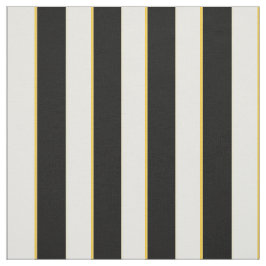 Elegantes Schwarzes, Weiß und Goldstreifen Stoff