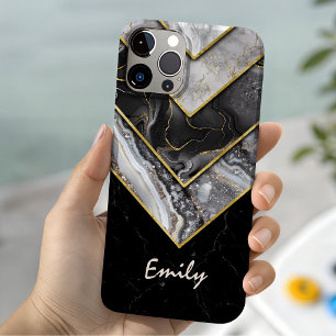 Elegantes Schwarzgrau einzigartiges geometrisches  Case-Mate iPhone Hülle