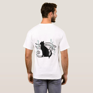 Elegantes Schwarzkatzen- & Ägyptisches-Auge-T-Shir T-Shirt
