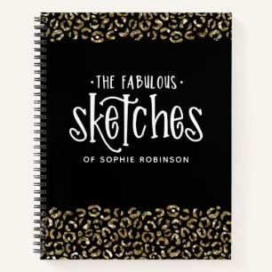 Elegantes Schwarzmeer-Sketch Notizbuch