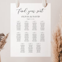 Elegantes Script 11 Tabelle Seating Chart