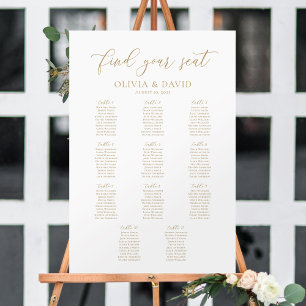 Elegantes Script 11 Tables Willkommenssymbol Poster