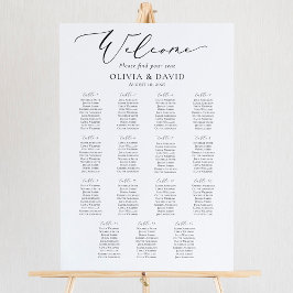 Elegantes Script 15 Tables Willkommenssymbol Poster