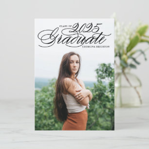 Elegantes Script 2018 Foto Abschluss Einladung II