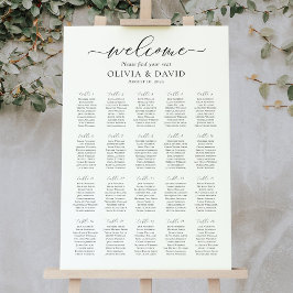 Elegantes Script 20 Tables Willkommenssymbol Poster