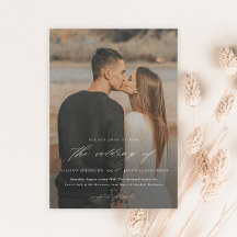 Elegantes Script 2 Foto Overlay Wedding