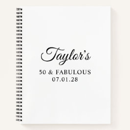 Elegantes Script 50 & Fabulous Guest Notizbuch