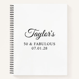 Elegantes Script 50 & Fabulous Guest Notizbuch