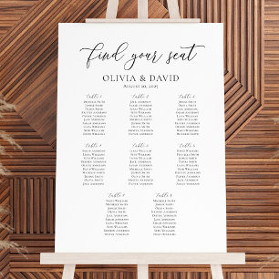 Elegantes Script 8 Tables Willkommenssymbol Poster