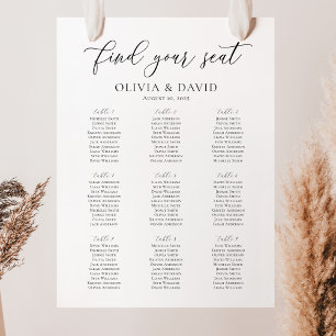 Elegantes Script 9 Tables Willkommenssymbol Poster