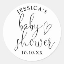 Elegantes Script Black and White Baby Duwer Gefall