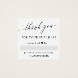 Elegantes Script Black Heart Vielen Dank für Ihre