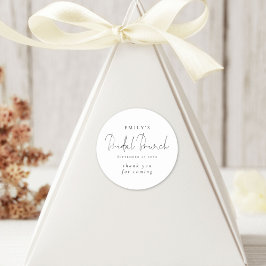 Elegantes Script Brautparty Brunch Vielen Dank Runder Aufkleber