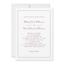 Elegantes Script Burgundy Classic feierliche Hochz