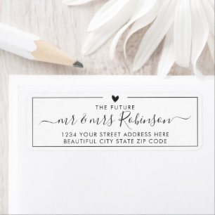 Elegantes Script Chic-Rücksendeadresse-Label