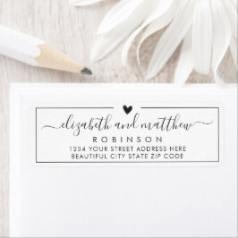 Elegantes Script Chic-Rücksendeadresse-Label