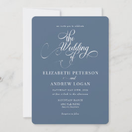 Elegantes Script Classic Wedding Einladungen