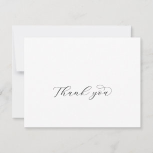 Elegantes Script Dankeschön Card Dankeskarte