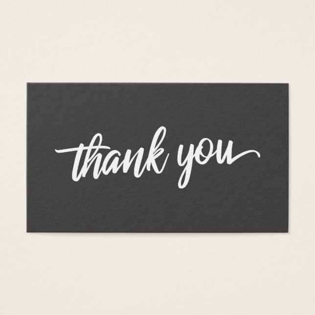 Elegantes Script Dankeschön Gastgeschenk Hochzeit  (Vorderseite)