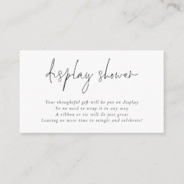 Elegantes Script-Display-Brautparty Begleitkarte