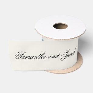 Elegantes Script Dusty Blue Wedding Satinband