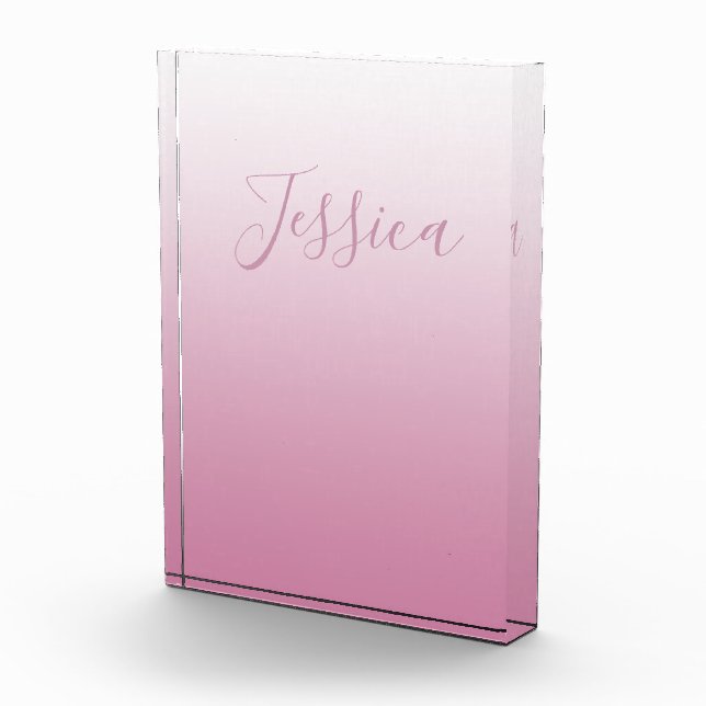 Elegantes Script & Editable Pink (beliebige Farbe) Fotoblock (Rechts)