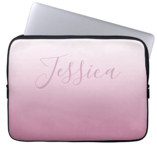 Elegantes Script & Editable Pink (beliebige Farbe) Laptopschutzhülle