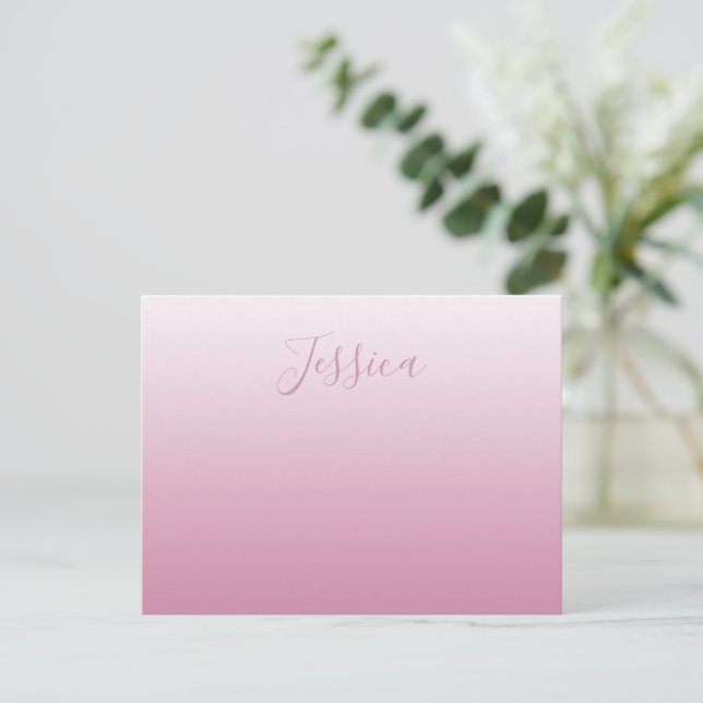 Elegantes Script & Editable Pink (beliebige Farbe) Postkarte (Stehend Vorderseite)