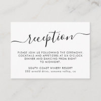 Elegantes Script Einfache Minimalistische Hochzeit