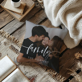 Elegantes Script Family Foto Kissen