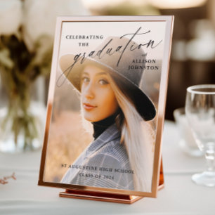 Elegantes Script Foto Abschluss Willkommenspender