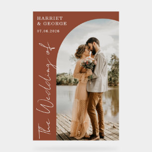 Elegantes Script-Foto Begrüßungszeichen Acrylschild