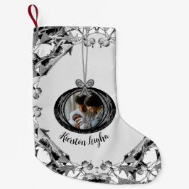 Elegantes Script Foto gibt Weihnachtsgeschenke Kleiner Weihnachtsstrumpf