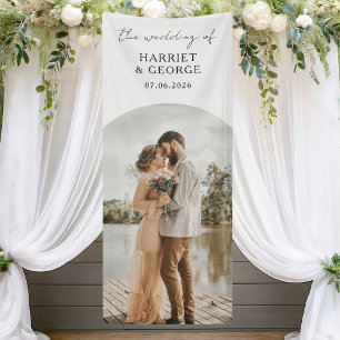 Elegantes Script-Foto Hochzeit Banner