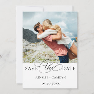 Elegantes Script-Foto Save The Date