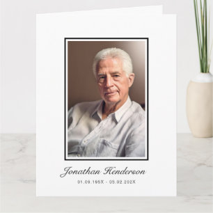 Elegantes Script Funeral Foto Dankeskarte