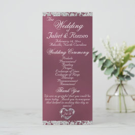 Elegantes Script & Glitzer - Lavender Wedding Programm