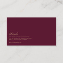 Elegantes Script, Gold & Bordeaux
