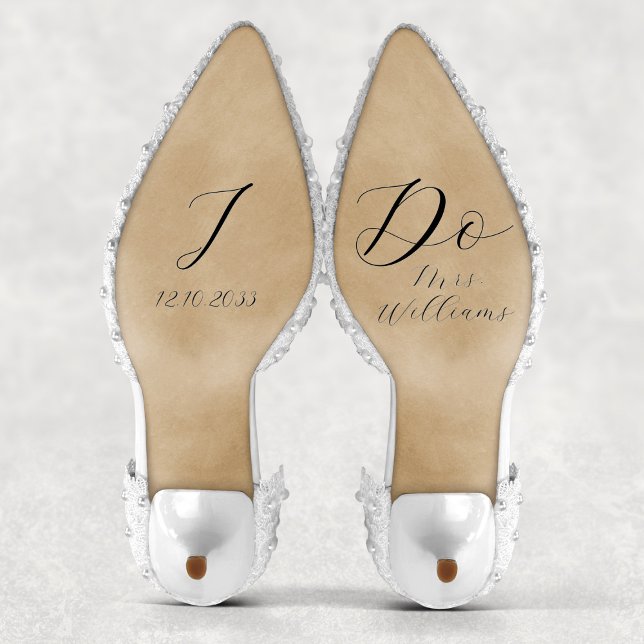 Elegantes Script I Do Bride Wedding Shoe Vinyl Dec Aufkleber (Elegant Script I Do Bride Wedding Shoe Vinyl Decal
)