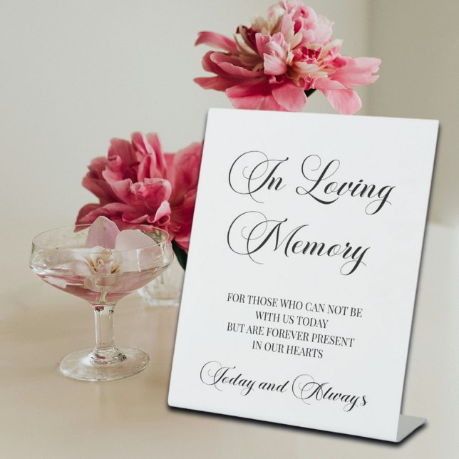 Elegantes Script 'In Love Memory' Memorial-Zeichen Sockelschild (Von Creator hochgeladen)