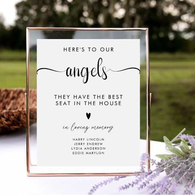 Elegantes Script in Love Memory Wedding Sign Poster (Von Creator hochgeladen)
