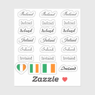 Elegantes Script Irland & Irish Flag /name Set Aufkleber
