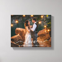 Elegantes Script-Liebe Wedding Bride Groom Foto