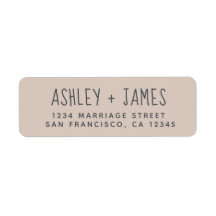 Elegantes Script Lila Wedding Rücksendeadresse