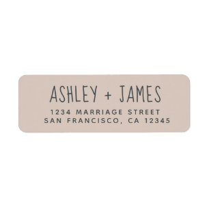 Elegantes Script Lila Wedding Rücksendeadresse